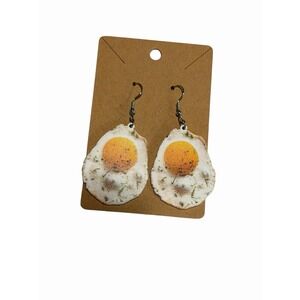 New Novelty Fashion Earrings fried egg breakfast food